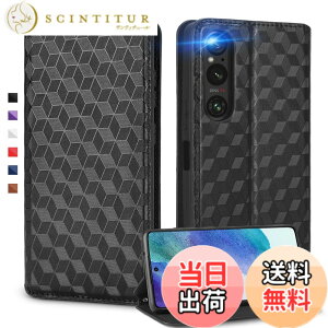 �y���������zUnivoColors �蒠�^�P�[�X �������� �J�[�h���[ �}�O�l�b�g�J�� �X�^���h�@�\ �X�g���b�v�z�[���t�� TPU�\�t�g�o���p�[(SN 38) �F�F�u���b�N�A�T�C�Y�FSony Xperia 1 V/ SO-51D/ SOG10