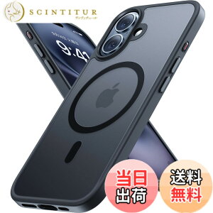 �y���������zMiracase iPhone13/14/15 �P�[�X�yMagsafe�Ή��E�ČR�K�i�z�ϏՌ��A���h�~�A���΂ݖh�~�A�����Ĕ��ɗD�����f�U�C���A�����{�^���A�}�b�g�A�t���X�g �F�F�u���b�N�A�T�C�Y�FiPhone16 6.1