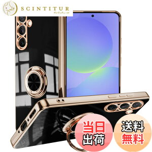 �y���������zLuFiYa �P�[�X �����O�t�� �J�o�[ TPU�f�� �X�^���h�@ �X�}�z�P�[�X �y�� �ϏՌ� ���� �C�菝�h�~ �����h�~ �ԍڃz���_�[ 360°��] �P�[�X �F�F�u���b�N�A�T�C�Y�FSamsung Galaxy A36 5G