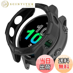 �y���������zHeeNia Garmin �Ή� �P�[�X �V���R���ގ� �ی�P�[�X �J�o�[ �Ռ��z�� ���y�� �_�� �Ռ��h�~ �C�菝�h�~ �ی�J�o�[�p �F�F�u���b�N�A�T�C�Y�FGarmin Forerunner 570 47mm