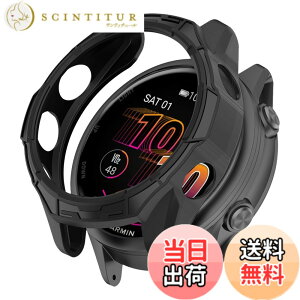 �y���������zHeeNia Garmin �Ή� �P�[�X �V���R���ގ� �ی�P�[�X �J�o�[ �Ռ��z�� ���y�� �_�� �Ռ��h�~ �C�菝�h�~ �ی�J�o�[�p �F�F�u���b�N�A�T�C�Y�FGarmin Forerunner 570 42mm