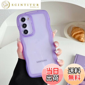 �y���������zZTOFERA Clear Wave Frame Case for Samsung �F�F���A�T�C�Y�FSamsung S25 FE�p