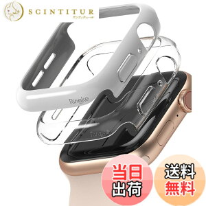 �y���������zJP - Ringke Apple Watch Series 6 / 5 / 4 / SE 40, 44mm Slim �F�FClear & Light Gray (2P)�A�T�C�Y�F[6 / 5 / 4 / SE 44mm]