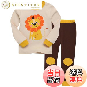 �y���������z[Vaenait Baby] 12����-12�� �L�b�Y �q�� �x�r�[ �����L�����N�^�[ �� ��100% ���[���E�F�A ���� �p�W���} �Q�Ԓ� �㉺�Z�b�g Cotton sleepwear �F�FA00-Lion�A�T�C�Y�F90