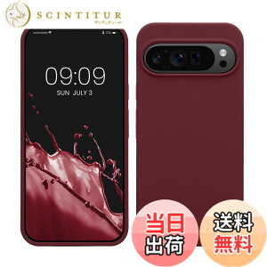 �y���������zkwmobile �X�}�z�P�[�X Google Pixel 9 Pro XL�Ή� �P�[�X - TPU ���L�b�h �V���R�� �J�o�[ - �ϏՌ� ���h�~ �T���T�� Case �F�F�{���h�[�o�C�I���b�g�A�T�C�Y�FPixel 9 Pro XL