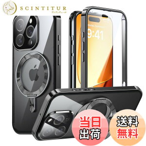 �y���������ziPhone 16 Pro Max �p ���� MagSafe�Ή� �P�[�X �A�C�t�H��16�v���}�b�N�X �A���~�o���p�[ 360°��]�X�^���h Uovon �X�}�z�P�[�X �A�C�z��16�v���}�b�N�X �S�ʕی� �J�o�[ �J���������Y��