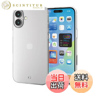 �y���������z�G���R�� iPhone 16 Plus �P�[�X �N���A �ϏՌ� �Ռ��z�� �\�t�g �X�g���b�v�z�[���t�� 4�p�G�A�[�N�b�V���� �X�g���b�v�z���_�[�V�[�g�t TOUGH SLIM LITE �N���A PM-A24BTSLUCCR �F�F�N��