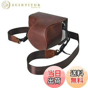 �y���������zRieibi ZV-E10 II �J�����p�S�ʕی�J�o�[ PU���U�[�P�[�X For Sony E10 16-50mm�����Y�Ƀt�B�b�g �o�b�O �V�����_�[�X�g���b�v�t�� �g�ѕ֗� �F�FCoffee