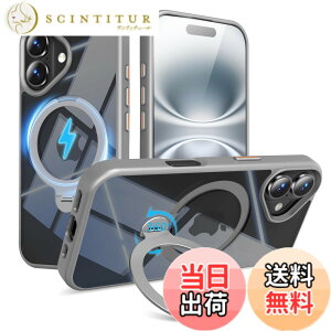�y���������zMagSafe�Ή� �P�[�X�y ���C�����X�[�d�A�c�����Ή��A�B�����[���X�^���h�A�}�O�l�b�g���ځA�ϏՌ��A�S�ʕی�z �F�F�O���[�A�T�C�Y�FiPhone 16Plus �p