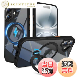 �y���������zMagSafe�Ή� �P�[�X�y ���C�����X�[�d�A�c�����Ή��A�B�����[���X�^���h�A�}�O�l�b�g���ځA�ϏՌ��A�S�ʕی�z �F�F�u���b�N�A�T�C�Y�FiPhone 16Plus �p