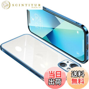 �y���������ziPhone �P�[�X �N���A �A�C�t�H�� �J�o�[ ���� �X�}�z�P�[�X �ϏՌ� �y�� ���b�L���H TPU ���^ �X�g���b�v�z�[���t�� ����~�� �����h�~ �F�F�u���[�A�T�C�Y�Fiphone 13 mini