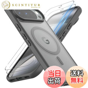 �y���������zGreerass Phone �P�[�X MagSafe �Ή� �F�F�u���b�N�A�T�C�Y�FGoogle Pixel 10/10 Pro �Ή� �ی�P�[�X