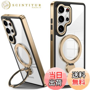 �y���������zTMUJWS Galaxy S25 �p�P�[�X Magnetic�Ή� �����O�t�� SC-51F SCG31 �P�[�X �N���A �ϏՌ� �ČRMIL�K�i 360°��]�X�^���h �c�����Ή� ���C�����X�[�d�Ή� �M�����N�V�[ s25 �J�o�[ ���� �ϋv��