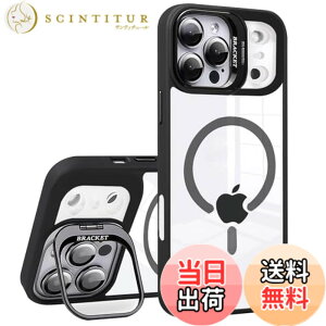 �y���������zKanyaku �p�̃P�[�X MagSafe�Ή� �����Y�ی� �X�^���h �X�g���b�v�z�[���t�� �F�F�u���b�N�A�T�C�Y�Fiphone17promax