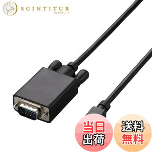 �y���������z�G���R�� �ϊ��P�[�u�� miniDisplayPort-VGA �F�F�u���b�N�A�T�C�Y�F3m