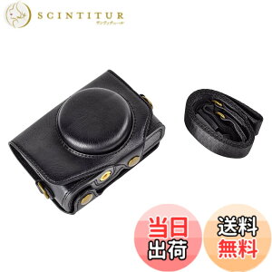 �y���������zkinokoo Canon PowerShot SX720 HS / SX730 / SX740 �p�J�����P�[�X PU���U�[ �S�ʕی�^ �O�r���t�� �V�����_�[�X�g���b�v�t�� �W���N���X�t�� �F�F�u���b�NA