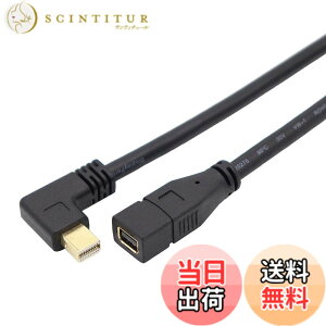 �y���������zViViSun Mini DP�����P�[�u�� Mini Displayport to Mini Displayport �����P�[�u�� �I�Xto���X �����b�L ���E�㉺90°L�^ 4Kx2K�Ή� �F�FBlack�A�T�C�Y�F��L