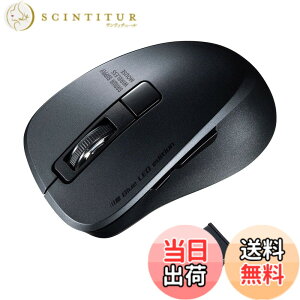 �y���������z�T�����T�v���C �L���}�E�X USB A�ڑ� �É� �u���[LED 5�{�^�� 3200dpi(4�i�K�ؑ�) ���^ �u���b�N MA-BL156BK �F�F�u���b�N