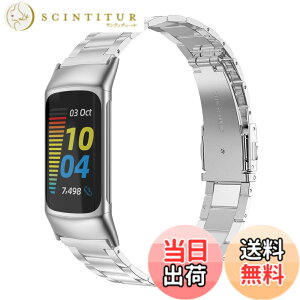 �y���������zWearlizer Fitbit Charge6/Charge5�o���h �t�B�b�g�r�b�g �`���[�W6/�`���[�W5�ɑΉ� �X�e�����X�� �r�W�l�X �X�|�[�c�p�����x���g�j�����p �ʋC�h���h�� �����������t�� �F�F�V���o�[