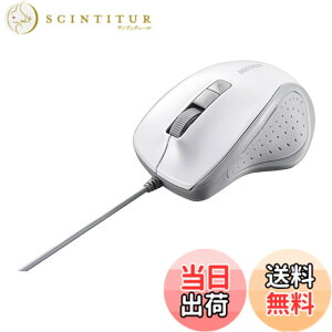 �y���������zBUFFALO �L�� BlueLED �É� 5�{�^���}�E�X BSMBU308�V���[�Y �F�F�z���C�g(�R�ہE�R�E�C���X)