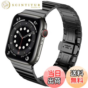 �y���������zFor Apple Watch Ultra/Ultra 2/9/8/SE2/7/SE/6/5/4/3/2/1 �X�e�����X�o���h �A�b�v���E�H�b�` 8 �����o���h ���� �����X�e�����X�o���h ���߉\ Apple Watch 7 �����o���h�i�u���b�N/38mm 40mm 41mm�j 