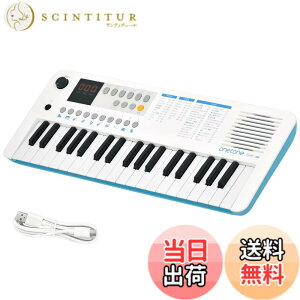 �y���������zONETONE �����g�[�� �d�q�L�[�{�[�h �~�j37���� LED�f�B�X�v���C���� USB-MIDI�Ή� ���{��\�L OTK-37M �F�F�z���C�g/�u���[