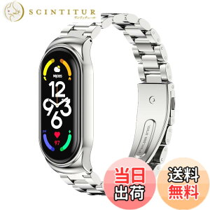 �y���������zXIHAMA For Xiaomi Mi Band 6 Mi Band 5 ���� �X�e�����X�`�[�� �����o���h �r���v �ւ��X�g���b�v �V���I�~6/5/4/3 �o���h �u���X���b�g �x���g �F�F�V���o�[�A�T�C�Y�FMiband7 �O�A