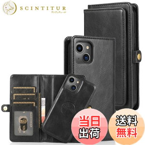 �y���������zfor iPhone 14 Many Card Slots 2in1 Detachable Wallet Case �F�F�u���b�N�A�T�C�Y�FiPhone 14 Plus