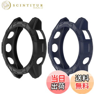 �y���������zSHEAWA for Garmin�K�[�~�� Fenix 7X Pro �P�[�X �J�o�[ �ی�P�[�X �݊��i Epix Pro 51mm TPU�S�� �ی�J�o�[ �ϏՌ� �A�N�Z�T���[ �F�F�u���b�N+�~�b�h�i�C�g�u���[
