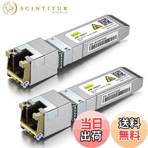 �y���������z10Gtek 10GBase-T SFP+���W���[��, 10G-T, 10G�J�b�p�[, RJ-45 SFP+ CAT.6a, �ő�30m, ���g�����V�[�o �F�Fx2�A�T�C�Y�F2����