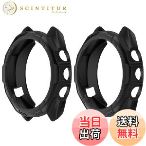 �y���������zSHEAWA for Garmin�K�[�~�� Approach S70 47mm �P�[�X �J�o�[ TPU�S�� �ی�P�[�X �݊��i �ی�J�o�[ �ϏՌ� �A�N�Z�T���[ �F�F�u���b�N2��