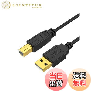 �y���������zUSB�v�����^�[�P�[�u��, CableCreation USB 2.0 A (�I�X) to Type B (�I�X) �X�L���i�[�P�[�u�� HP�ACannon�ABrother�AEpson�ADell�AXerox�ASamsung�ȂǑΉ� �F�F�u���b�N�A�T�C�Y�F2M/��