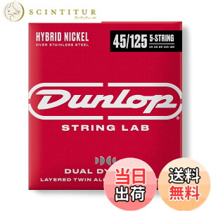 �y���������zJim Dunlop�i�W�� �_�����b�v�j�n�C�u���b�h �x�[�X�� Dual DynamicLayered Twin Alloy Hybrid Wound Nickel Bass Strings �F�FRed�A�T�C�Y�F45-125 GAUGE