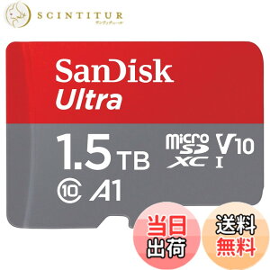 �y���������zSanDisk Ultra microSDXC UHS-I �������[�J�[�h �A�_�v�^�[�t�� - �ő�140MB/�b�AC10�AU1�A�t��HD�AA1�AMicroSD�J�[�h - SDSQUAB-064G-GN6MA �F�F���b�h�A�T�C�Y�F1.5TB
