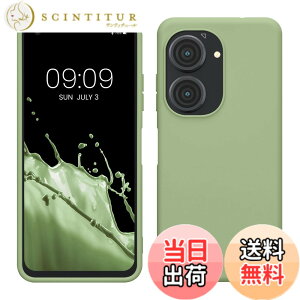 �y���������zkwmobile �X�}�z�P�[�X ASUS Zenfone 10 / Zenfone 9�Ή� �P�[�X - �ϏՌ� ����~�� �\�t�g TPU �V���R�� - �ԐF �F�F���C�g�O���[��