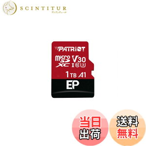 �y���������zPatriot EP Series Micro SDXC V30 A1 UHS-I U3 4K UHD Memory Card Parent �F�FRed/Black�A�T�C�Y�F1TB