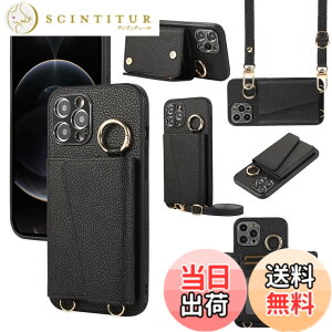 �y���������zXKringCKPTcs Wallet Case for iPhone 12 �F�F�u���b�N�A�T�C�Y�FiPhone 12 Pro Max