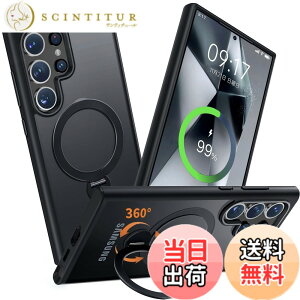 �y���������z�y���@�\360�x��]�X�^���h�E���ٓI�ȑϏՌ����zCSZENMEN Galaxy S24 �p �P�[�X[MagSafe�Ή��E�B���X�^���h]���C�����X�[�d�Ή� �F�F�u���b�N�A�T�C�Y�FGalaxy S23 Ultra �p