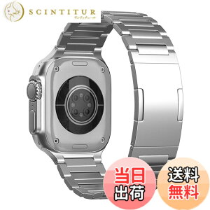 �y���������zMaKTech �`�^�������N�u���X���b�g�o���h�AI���^���^���X�g���b�v�AApple Watch �V���[�Y 11/10/9/8/7,Ultra 3/2/1,SE 3/2/1 [2025] �p �F�F�V���o�[�A�T�C�Y�F46mm/45mm/44mm/49mm