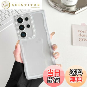 �y���������zZTOFERA Clear Wave Frame Case for Samsung �F�F�����A�T�C�Y�FSamsung S25 Ultra�p