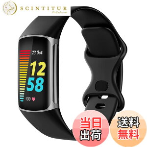 �y���������z[ATiC] Fitbit Charge 6/5 �����o���h �ւ��x���g �t�B�b�g�r�b�g�`���[�W6/5�p�C���t�B�j�e�B�x���g TPE�� �_�炩�� �X�|�[�c�o���h �����ȒP Black �F�F�u���b�N�A�T�C�Y�FFitbit-Charge6/5