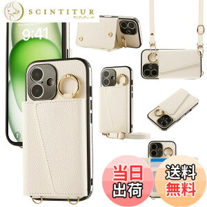 �y���������zXKringCKPTcs Wallet Case for iPhone 16 �F�F�z���C�g�A�T�C�Y�FiPhone 16