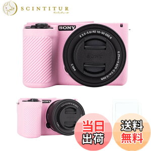 �y���������zRieibi �V���R���ی�P�[�X Sony Alpha ZV-E10 II �J�����P�[�X �X�N���[���v���e�N�^�[2�t�� �y�� ZV-E10II�P�[�X �O���b�v���o���� Sony ZV-E10 II�J�����P�[�X�p �F�FPink