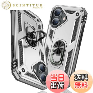 �y���������zTMUJWS iPhone 16 Plus �p�P�[�X �����O �ϏՌ� �Ռ��z�� ���h�~ �S�ʕی� �J�����ی� �X�^���h�t�� TPU+PC�o���p�[ �w��h�~�΍� ��d�\�� 360�x��] �h�o �ԍڃz���_�[�Ή� ���ϖh�~ ��