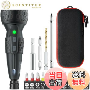 �y���������zYacooda �d���h���C�o�[ ���^ ���� �y2025�ƊE�ŐV�����z �d��4N.m �蓮10N.m USB�[�d�� ���P�xLED���C�g DIY ����ȒP ����/���S�ґΉ� �F�F�u���b�N-���[�P�[�X�t��