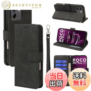 �y���������z�g�уP�[�X �蒠�^�P�[�X �J�[�h���[ ���z�^ �ϏՌ� ����PU���U�[ �X�^���h�@�\�t�� ������� �g�уJ�o�[ �F�F�u���b�N�A�T�C�Y�FXiaomi POCO M7 Pro 5G