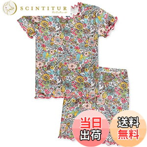 �y���������z[Vaenait Baby] �q���L�b�Y1-8�� �����p�W���}�Q�Ԓ����[���E�F�A�㉺�Z�b�g �r�X�R�[�X Shirring Colorful �F�FFloral�A�T�C�Y�F80