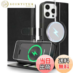 �y���������zSZBQBmagsafePW for iPhone16 leather case �F�F�u���b�N�A�T�C�Y�FiPhone 16 Pro Max