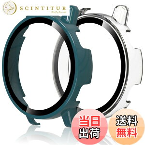 �y���������zHianjoo 2������ Garmin Vivoactive 5 �Ή� �P�[�X �ی�J�o�[+�t�B���� ��̌^ Garmin Vivoactive 5 �Ή� �J�o�[ �ی�t�B���� PC�f�ނ̃t���[�� �S�ʕی� �Ռ��z�� �����x�^�b�` �F�F�N���A