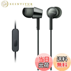 �y���������zSony MDREX155AP �C���C���[�C���z�� �w�b�h�z��/�w�b�h�Z�b�g �}�C�N�t�� �ʘb�p �u���b�N (MDR-EX155AP/B) �F�F�u���b�N�A�T�C�Y�Fk